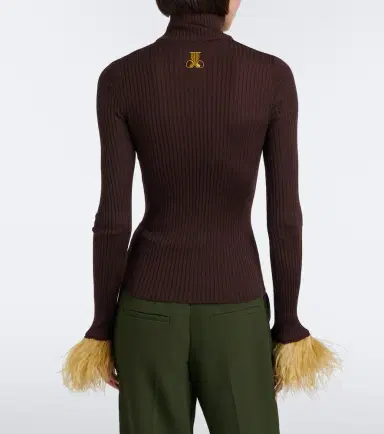 La DoubleJ Feather-trimmed cashmere and silk top | Thumbnail 7 La DoubleJ Feather-trimmed cashmere and silk top | Thumbnail 7