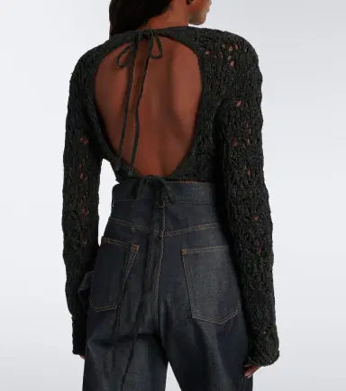 Alanui Time To Shine crochet open-back top | Thumbnail 7