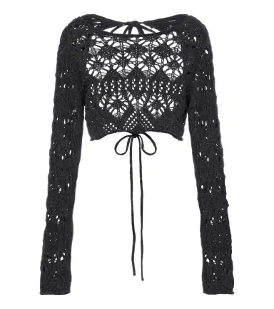 Alanui Time To Shine crochet open-back top | Thumbnail 1