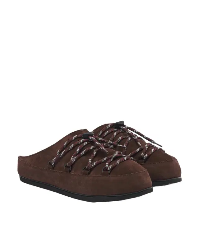 Prada Shearling-lined suede mules
