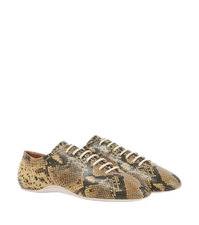 Dries Van Noten Snake-effect leather sneakers