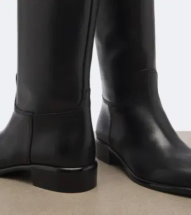 Prada Leather knee-high boots | Thumbnail 2