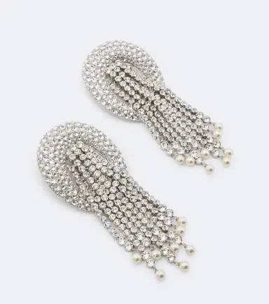 Valentino Garavani Crystal-embellished faux pearl clip-on earrings | Thumbnail 3 Valentino Garavani Crystal-embellished faux pearl clip-on earrings | Thumbnail 3