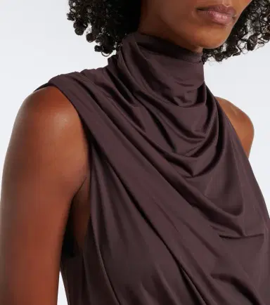 DE LA VALI Bashana draped scarf-detail mini dress | Thumbnail 3