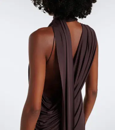 DE LA VALI Bashana draped scarf-detail mini dress | Thumbnail 5