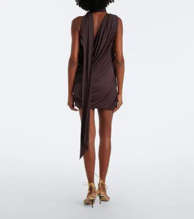 DE LA VALI Bashana draped scarf-detail mini dress | Thumbnail 6