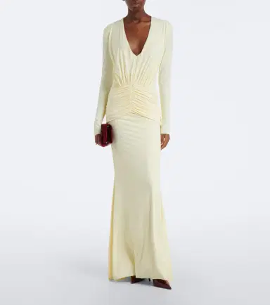 DE LA VALI Cielora ruched maxi dress | Thumbnail 6