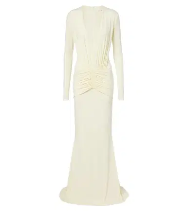 DE LA VALI Cielora ruched maxi dress | Thumbnail 1