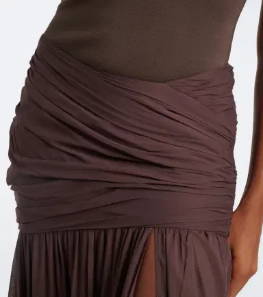 DE LA VALI Amaya gathered chiffon maxi skirt | Thumbnail 5