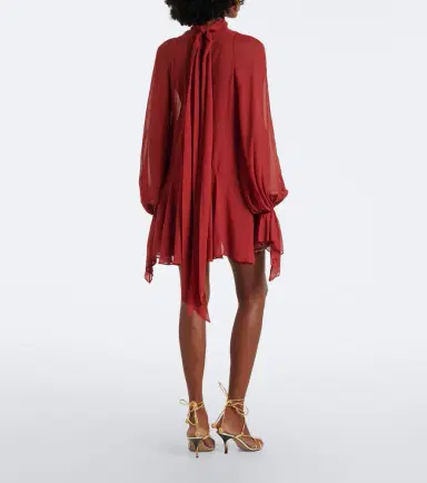 DE LA VALI Casimiro ruffled georgette minidress | Thumbnail 2
