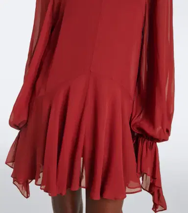 DE LA VALI Casimiro ruffled georgette minidress | Thumbnail 4