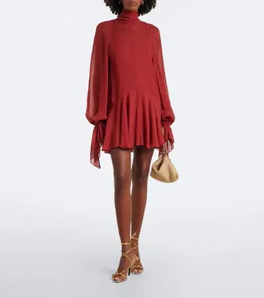 DE LA VALI Casimiro ruffled georgette minidress | Thumbnail 5