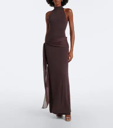 DE LA VALI Sabela georgette maxi dress | Thumbnail 2