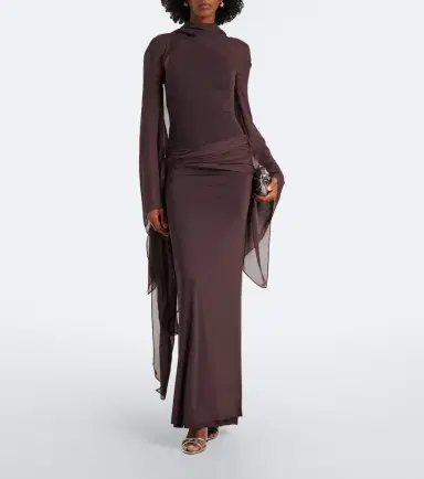 DE LA VALI Sabela georgette maxi dress | Thumbnail 6