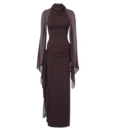 DE LA VALI Sabela georgette maxi dress | Thumbnail 1