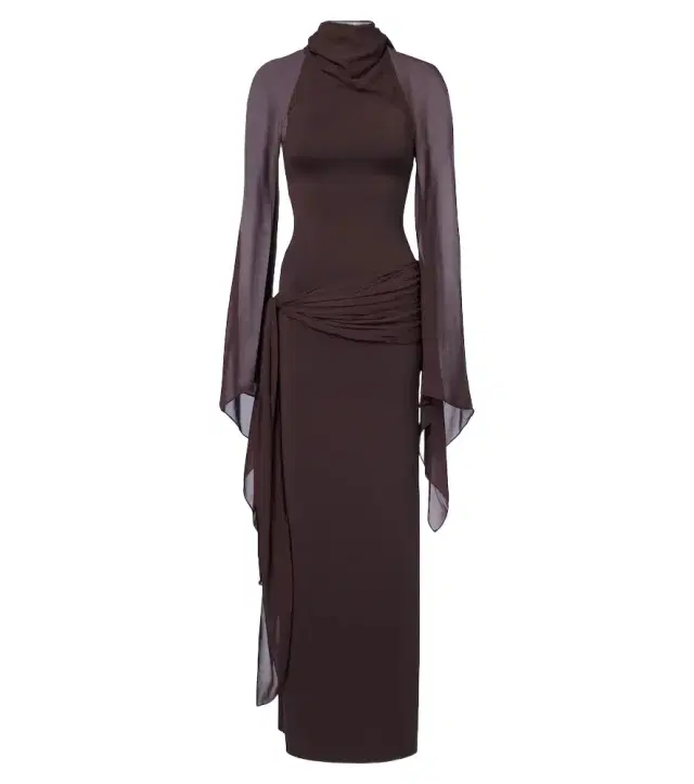 DE LA VALI Sabela georgette maxi dress