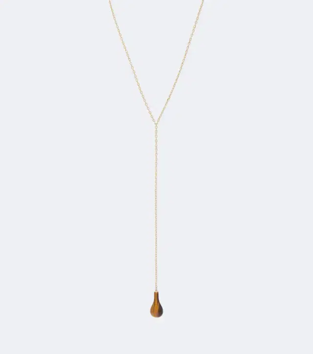 TOTEME Tiger's Eye embellished 18kt gold-plated necklace