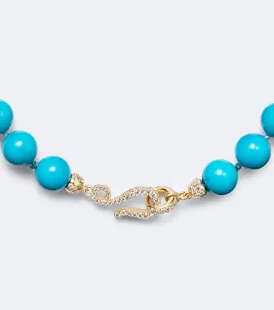 Suzanne Kalan 18kt gold necklace with turquoise and diamonds | Thumbnail 4 Suzanne Kalan 18kt gold necklace with turquoise and diamonds | Thumbnail 4