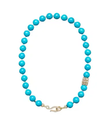 Suzanne Kalan 18kt gold necklace with turquoise and diamonds | Thumbnail 1 Suzanne Kalan 18kt gold necklace with turquoise and diamonds | Thumbnail 1