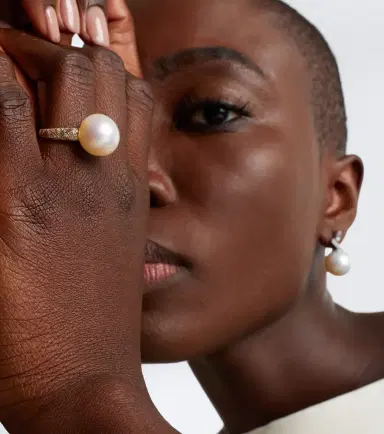 Suzanne Kalan 18kt gold ring with pearl and diamonds | Thumbnail 3 Suzanne Kalan 18kt gold ring with pearl and diamonds | Thumbnail 3
