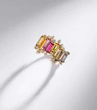 Suzanne Kalan 18kt gold ring with sapphires and diamonds | Thumbnail 5 Suzanne Kalan 18kt gold ring with sapphires and diamonds | Thumbnail 5