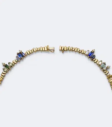 Suzanne Kalan 18kt gold necklace with sapphires and diamonds | Thumbnail 5 Suzanne Kalan 18kt gold necklace with sapphires and diamonds | Thumbnail 5