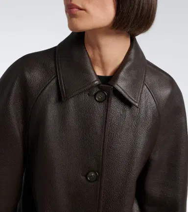 TOTEME Raglan leather coat | Thumbnail 3