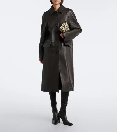 TOTEME Raglan leather coat | Thumbnail 4