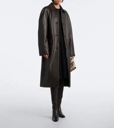 TOTEME Raglan leather coat | Thumbnail 5