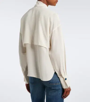 Veronica Beard Darlis tie-neck crêpe de chine blouse | Thumbnail 6