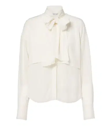 Veronica Beard Darlis tie-neck crêpe de chine blouse | Thumbnail 1