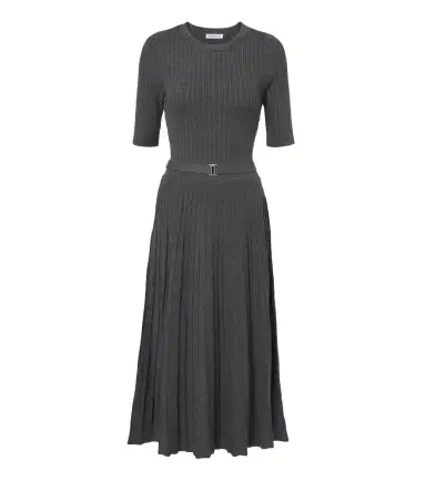 Veronica Beard Elthea belted ribbed-knit midi dress | Thumbnail 1 Veronica Beard Elthea belted ribbed-knit midi dress | Thumbnail 1