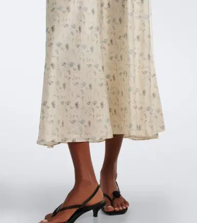 DÔEN Dôen Adelana floral silk midi dress | Thumbnail 4 DÔEN Dôen Adelana floral silk midi dress | Thumbnail 4