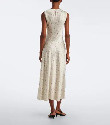 DÔEN Dôen Adelana floral silk midi dress | Thumbnail 6 DÔEN Dôen Adelana floral silk midi dress | Thumbnail 6