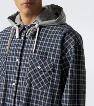 Miu Miu Checked cotton flannel overshirt | Thumbnail 7
