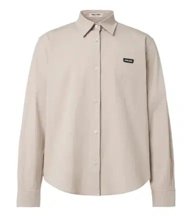 Miu Miu Cotton-blend poplin shirt | Thumbnail 1