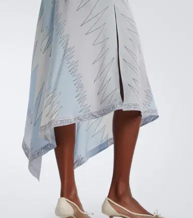 PUCCI Labirinto asymmetric silk crêpe de chine midi dress | Thumbnail 2 PUCCI Labirinto asymmetric silk crêpe de chine midi dress | Thumbnail 2