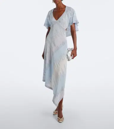 PUCCI Labirinto asymmetric silk crêpe de chine midi dress | Thumbnail 5 PUCCI Labirinto asymmetric silk crêpe de chine midi dress | Thumbnail 5