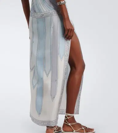 PUCCI Iride one-shoulder silk twill gown | Thumbnail 2