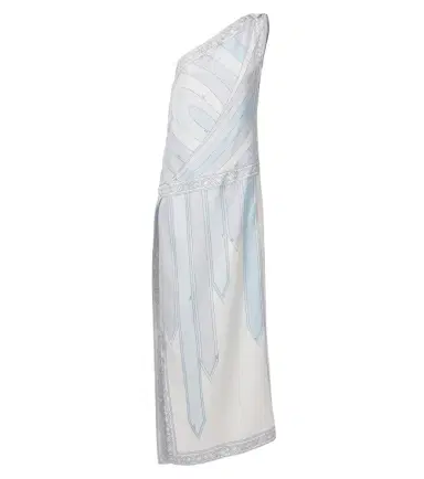PUCCI Iride one-shoulder silk twill gown | Thumbnail 1