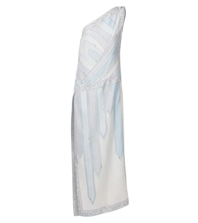 PUCCI Iride one-shoulder silk twill gown