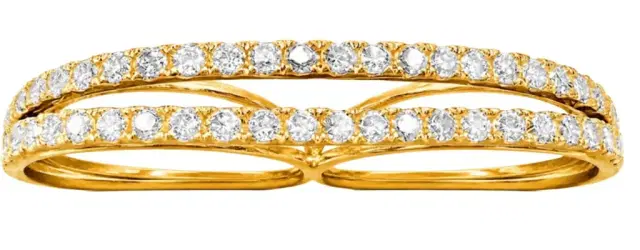 Wish Fine Jewelry 1.55ct Diamond 18K Gold Double Ring