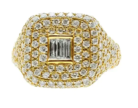 Wish Fine Jewelry 2.4ct Diamond 18K Gold Halo Ring