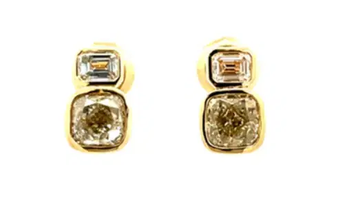 Wish Fine Jewelry 3.48ct Diamond 18K Gold Stud Earrings