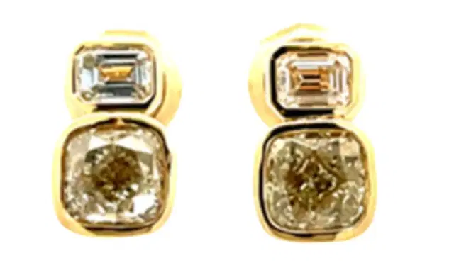 Wish Fine Jewelry 4.44ct Diamond 18K Gold Stud Earrings