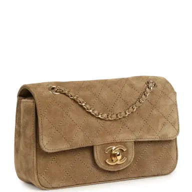Chanel Chanel Mini "Souplissimo" Flap Bag Beige Suede Gold Hardware | Thumbnail 2 Chanel Chanel Mini "Souplissimo" Flap Bag Beige Suede Gold Hardware | Thumbnail 2