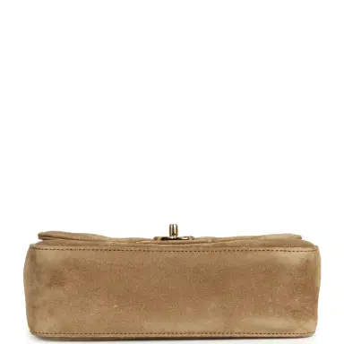 Chanel Chanel Mini "Souplissimo" Flap Bag Beige Suede Gold Hardware | Thumbnail 6 Chanel Chanel Mini "Souplissimo" Flap Bag Beige Suede Gold Hardware | Thumbnail 6