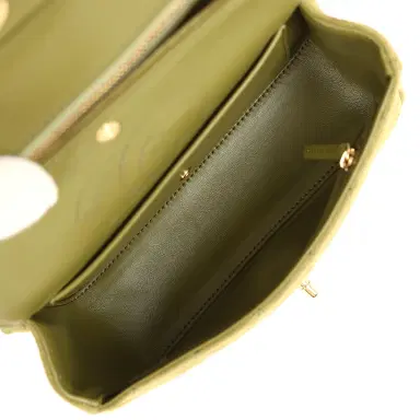 Chanel Chanel Mini "Souplissimo" Flap Bag Khaki Suede Gold Hardware | Thumbnail 10 Chanel Chanel Mini "Souplissimo" Flap Bag Khaki Suede Gold Hardware | Thumbnail 10