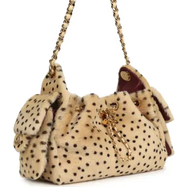 Chanel Chanel Mini 25 Hobo Bag "Cheetah Print" Calf Hair Gold Hardware | Thumbnail 2