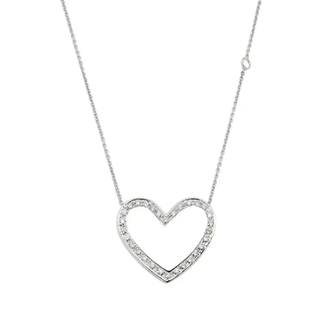 Crivelli Crivelli Heart 18K White Gold Diamond Pendant Necklace by The Solist